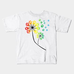 Dog LGBT Dandelion Kids T-Shirt